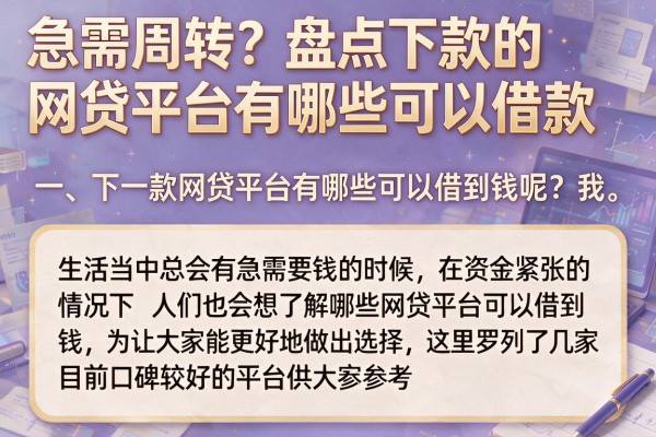 急需周转？盘点下款的网贷平台有哪些可以借款