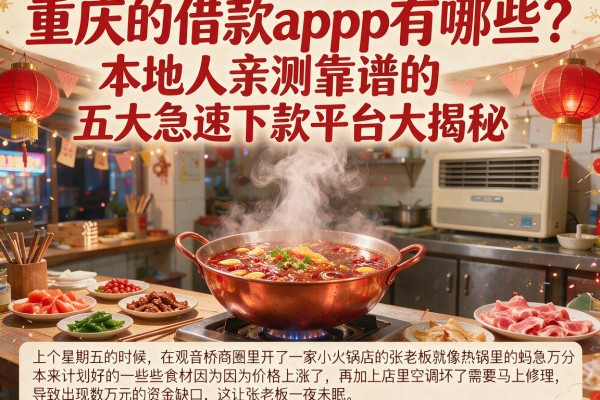 重庆的借款app有哪些？本地人亲测靠谱的五大急速下款平台大揭秘
