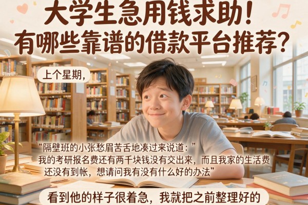 大学生急用钱求助！有哪些靠谱的借款平台推荐？