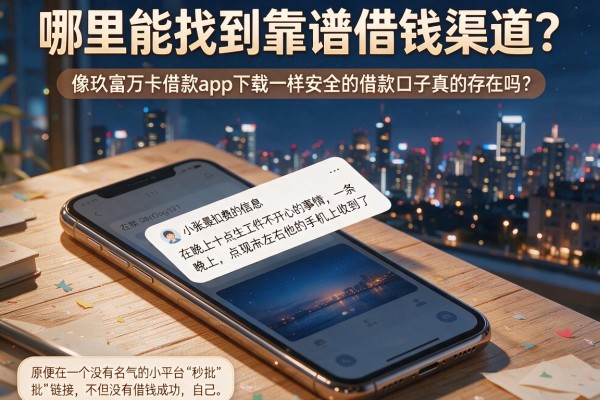 哪里能找到靠谱借钱渠道？像玖富万卡借款app下载一样安全的借款口子真的存在吗？
