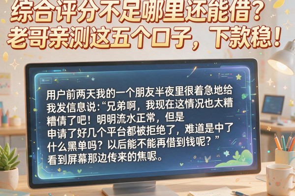 综合评分不足哪里还能借?老哥亲测这五个口子,下款稳!