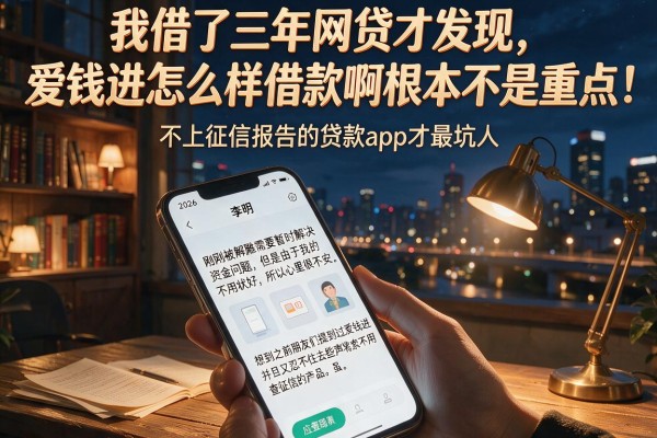 我借了三年网贷才发现，爱钱进怎么样借款啊根本不是重点，不上征信报告的贷款app才最坑人