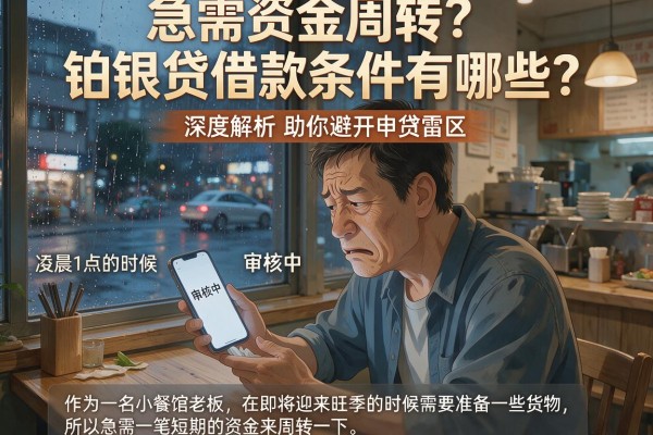 急需资金周转？铂银贷借款条件有哪些？深度解析助你避开申贷雷区