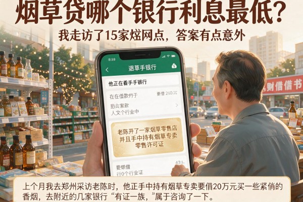 烟草贷哪个银行利息最低？我走访了15家网点，答案有点意外