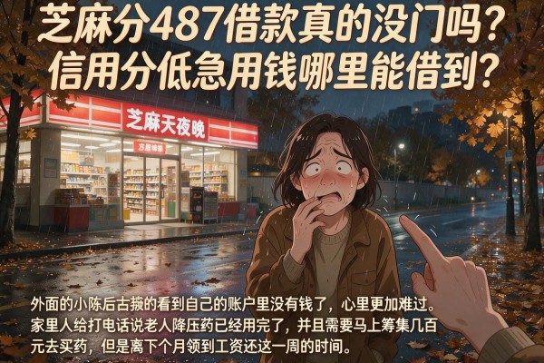 芝麻分487借款真的没门吗？信用分低急用钱哪里能借到？