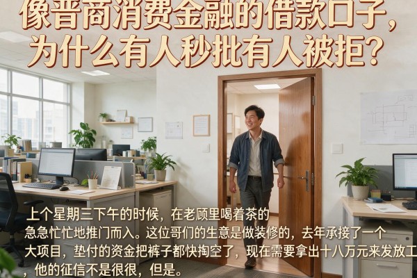 像晋商消费金融的借款口子，为什么有人秒批有人被拒？