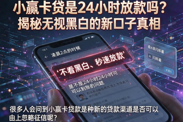 小赢卡贷是24小时放款吗？揭秘无视黑白的新口子真相