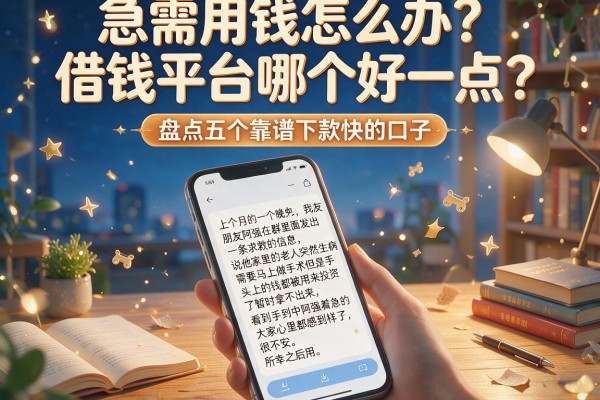 急需用钱怎么办？借钱平台哪个好一点？盘点五个靠谱下款快的口子