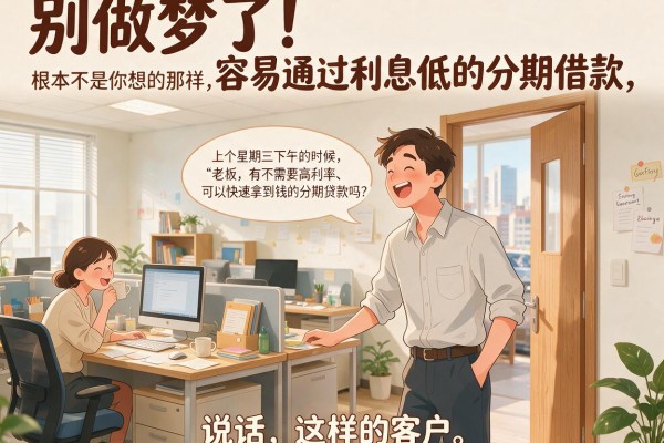 别做梦了！容易通过利息低的分期借款，根本不是你想的那样