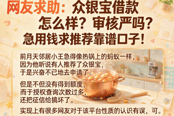 网友求助：众银宝借款怎么样？审核严吗？急用钱求推荐靠谱口子！