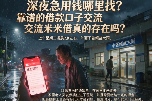 深夜急用钱哪里找？靠谱的借款口子交流米米借真的存在吗？这几个平台或许能救急