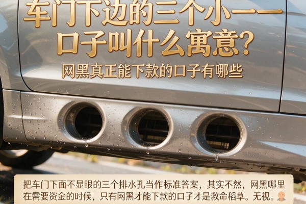 车门下边的三个小口子叫什么寓意？网黑真正能下款的口子有哪些