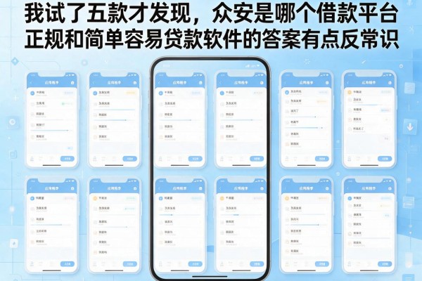 我试了五款才发现，众安是哪个借款平台正规和简单容易贷款软件的答案有点反常识