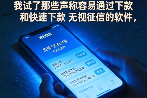 我试了那些声称容易通过下款和快速下款无视征信的软件，结果有点意外