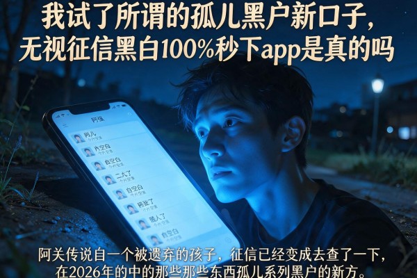 我试了所谓的孤儿黑户新口子，无视征信黑白100%秒下app是真的吗