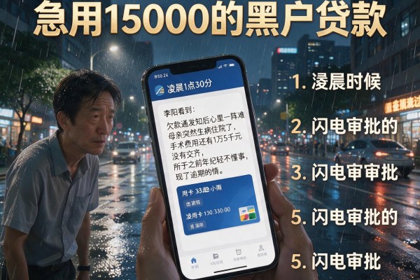 急用15000的黑户贷款，罗列五个闪电审批的软件