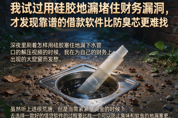 我试过用硅胶地漏塞堵住财务漏洞，才发现靠谱的借款软件比防臭芯更难找