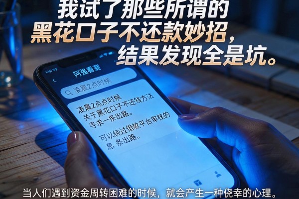 我试了那些所谓的黑花口子不还款妙招，结果发现全是坑