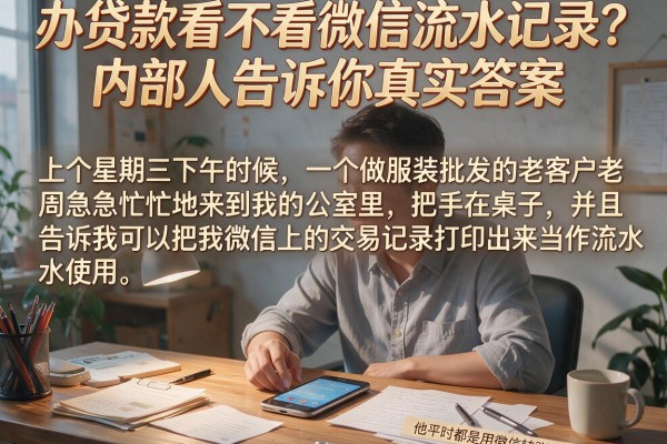 办贷款看不看微信流水记录？内部人告诉你真实答案