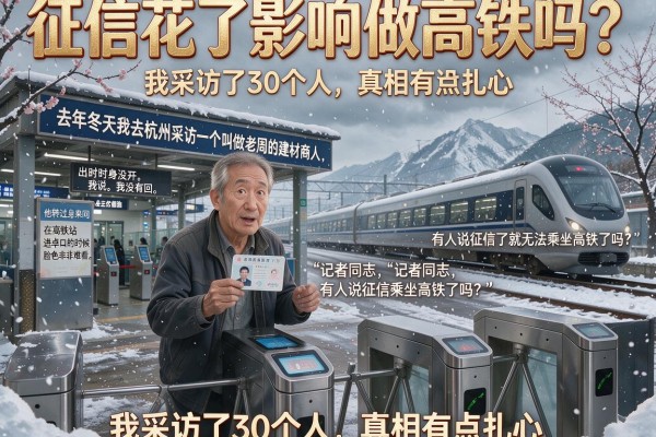 征信花了影响做高铁吗？我采访了30个人，真相有点扎心