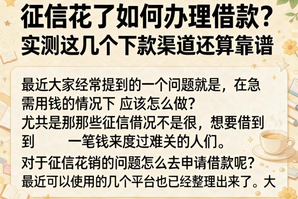 征信花了如何办理借款？实测这几个下款渠道还算靠谱