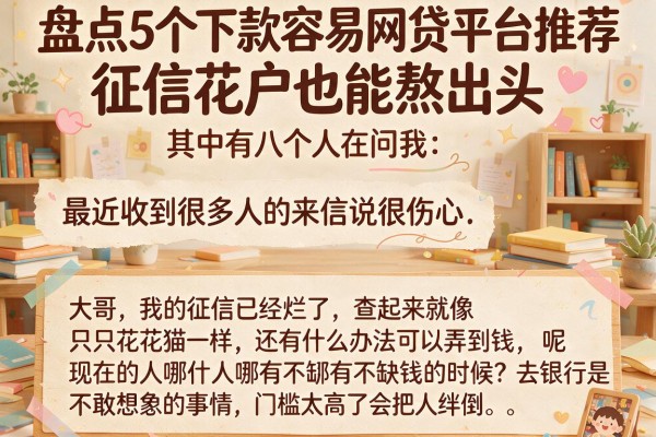 盘点5个下款容易的网贷平台推荐，征信花户也能熬出头