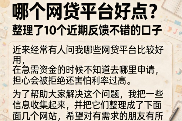 哪个网贷平台好点？整理了10个近期反馈不错的口子