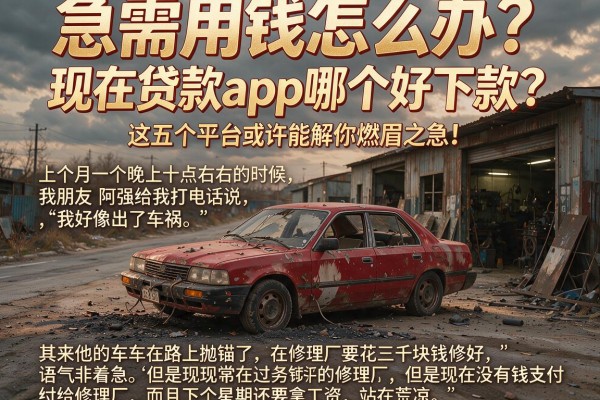 急需用钱怎么办？现在贷款app哪个好下款？这五个平台或许能解你燃眉之急！