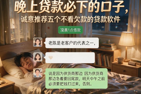 晚上贷款必下的口子，诚意推荐五个不看欠款的贷款软件