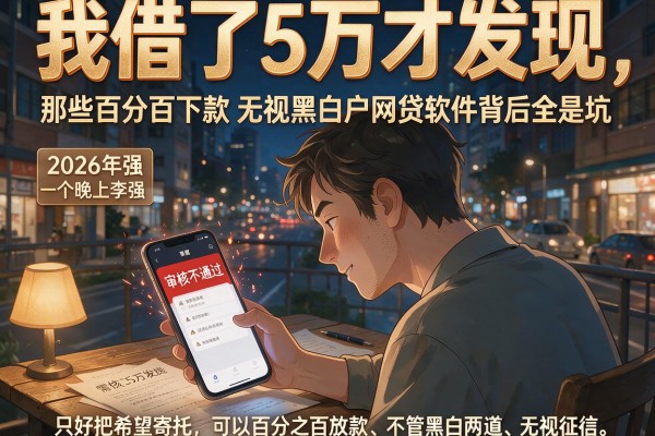 我借了5万才发现，那些百分百下款无视黑白户网贷软件背后全是坑
