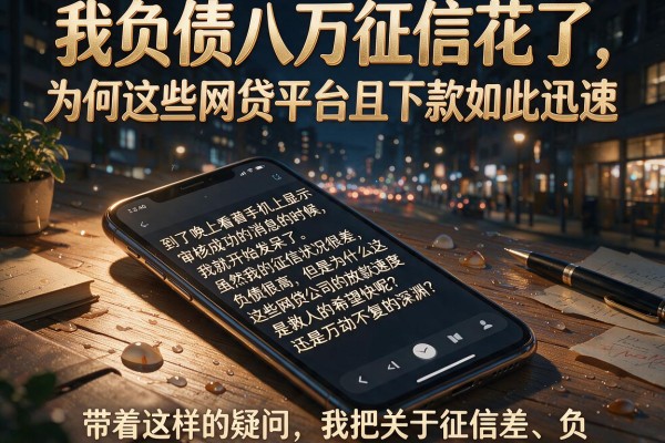我负债八万征信花了，为何这些网贷平台额度大且下款如此迅速