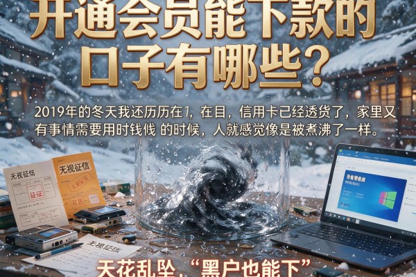 开通会员能下款的口子有哪些？一个过来人的血泪教训