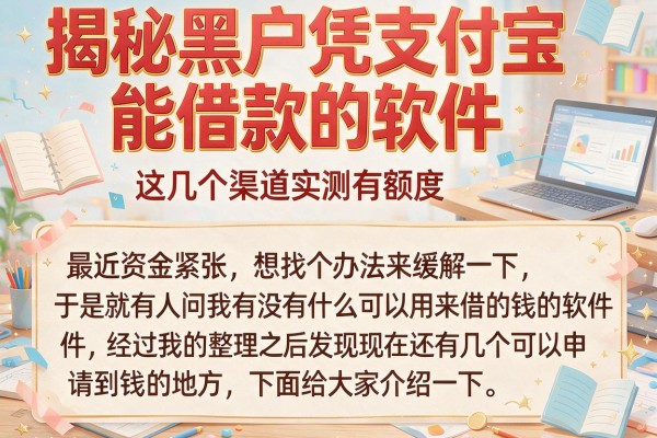 揭秘黑户凭支付宝能借款的软件，这几个渠道实测有额度