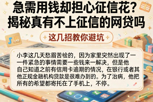 急需用钱却担心征信花？揭秘真有不上征信的网贷吗，这几招教你避坑