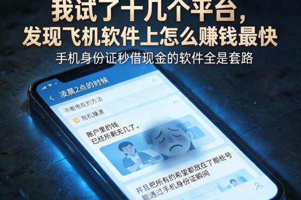 我试了十几个平台，发现飞机软件上怎么赚钱最快和手机身份证秒借现金的软件全是套路