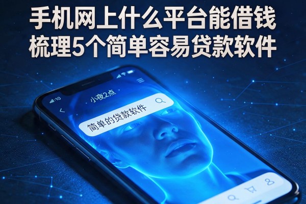 手机网上什么平台能借钱，梳理5个简单容易贷款软件