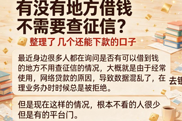 有没有地方借钱不需要查征信？整理了几个还能下款的口子