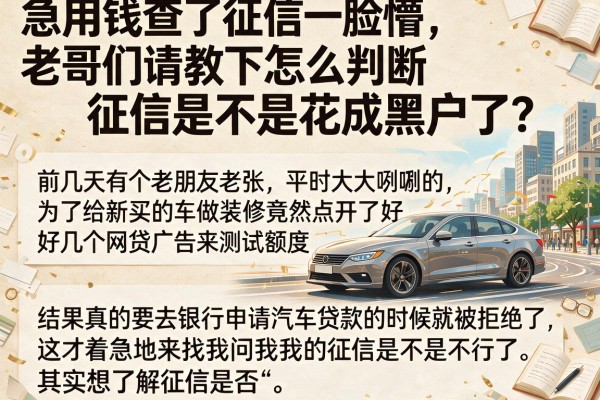 急用钱查了征信一脸懵，老哥们请教下怎么判断征信是不是花成黑户了？