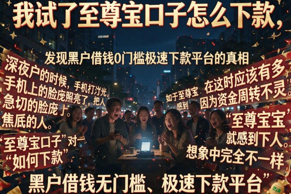 我试了至尊宝口子怎么下款，发现黑户借钱0门槛极速下款平台的真相和想象中完全不一样
