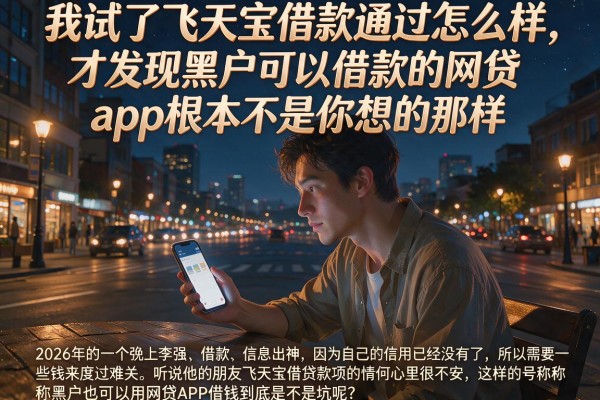 我试了飞天宝借款通过怎么样，才发现黑户可以借款的网贷app根本不是你想的那样