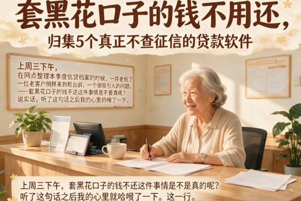 套黑花口子的钱不用还，归集5个真正不查征信的贷款软件