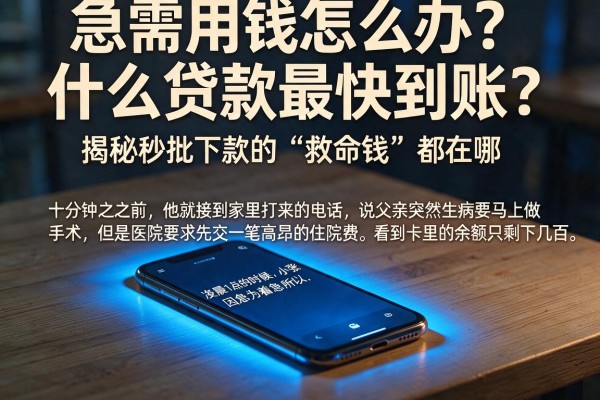 急需用钱怎么办？什么贷款最快到账？揭秘秒批下款的“救命钱”都在哪