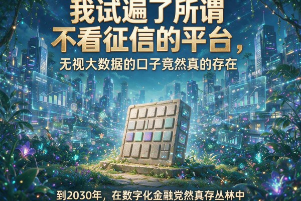 我试遍了所谓不看征信的平台，发现无视大数据的口子竟然真的存在