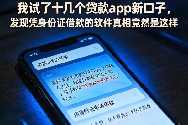 我试了十几个贷款app新口子，发现凭身份证借款的软件真相竟然是这样