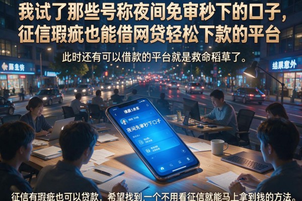 我试了那些号称夜间免审秒下的口子，征信瑕疵也能借网贷轻松下款的平台，结果有点意外