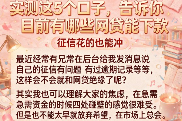 实测这5个口子，告诉你目前有哪些网贷能下款，征信花的也能冲