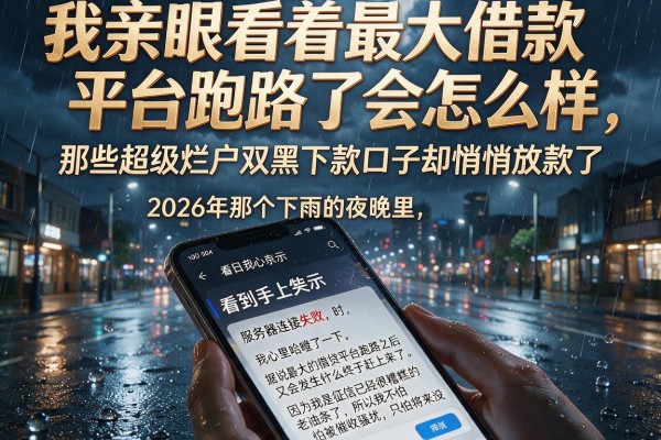 我亲眼看着最大借款平台跑路了会怎么样,那些超级烂户双黑下款口子却悄悄放款了