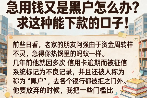 急用钱又是黑户怎么办？求这种能下款的口子！