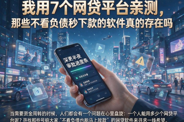 我用7个网贷平台亲测,那些不看负债秒下款的软件真的存在吗