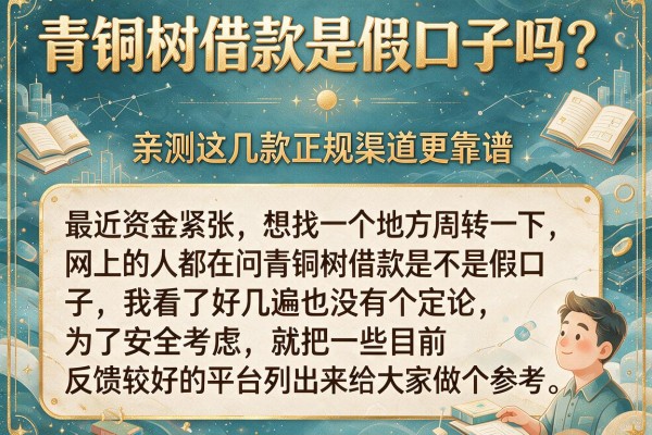 青铜树借款是假口子吗？亲测这几款正规渠道更靠谱